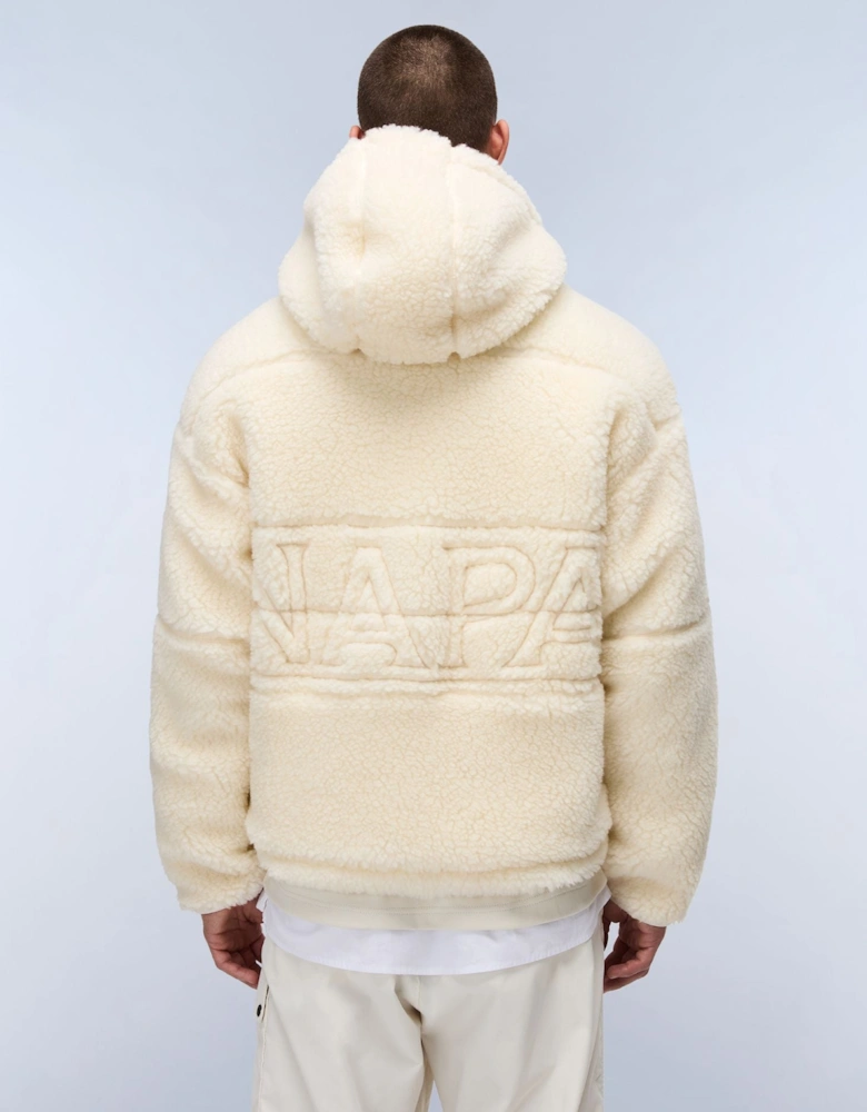 Tires Full-Zip Fleece Hoodie – Beige