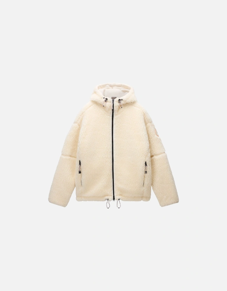 Tires Full-Zip Fleece Hoodie – Beige