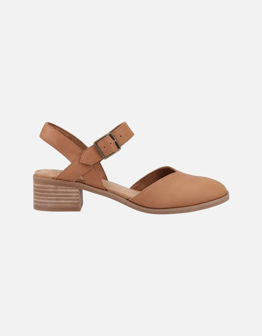 Jaclyn Leather Women's Brown Sugar Round Slingback Shoes