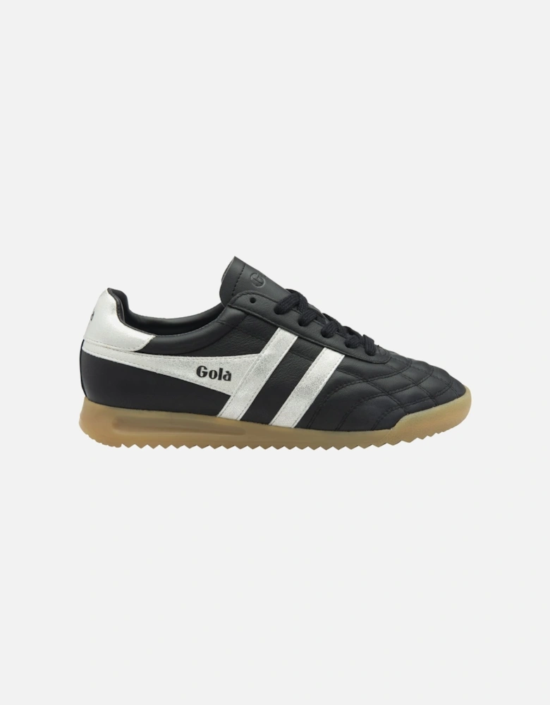 Stadium Leather Women's Black/Silver Trainers