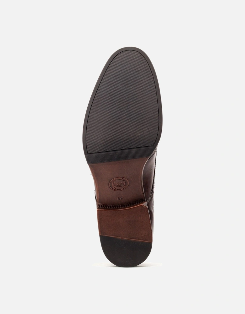 London Bell Leather Men's Burnt Brown Brogues Shoes