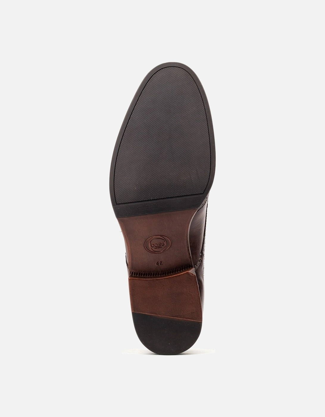 London Bell Leather Men's Burnt Brown Brogues Shoes