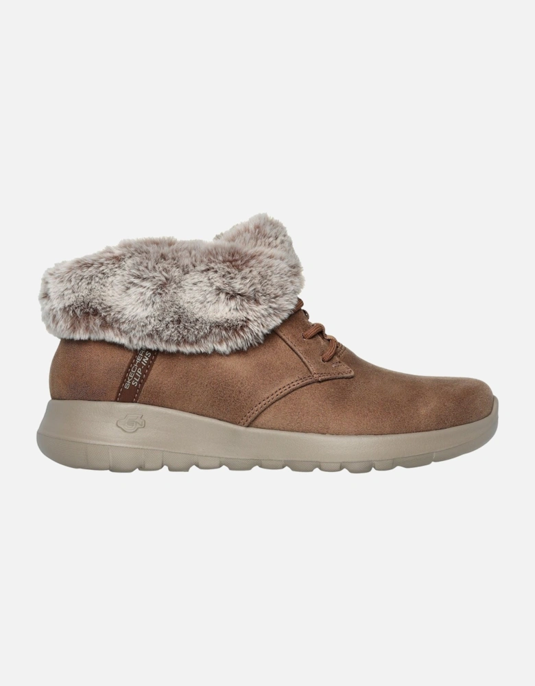 On-the-GO Joy Cozy Charm Synthetic Women's Chestnut Winter Ankle Boots