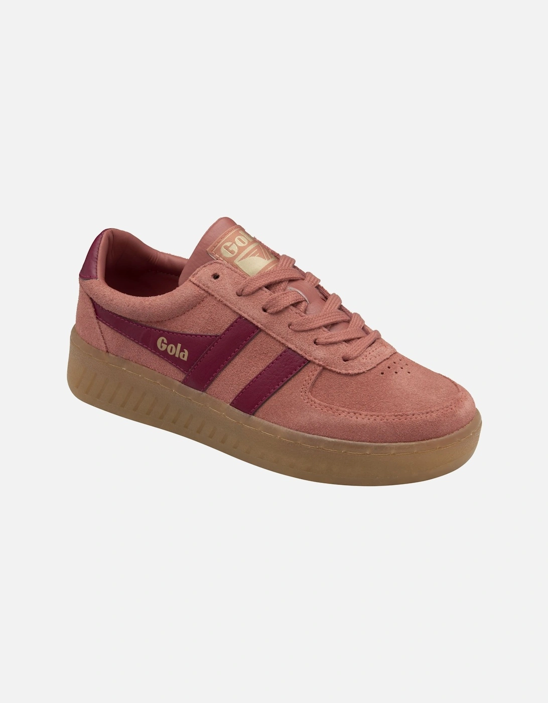 Grandslam Suede Women's Clay/Cerise Trainers, 5 of 4