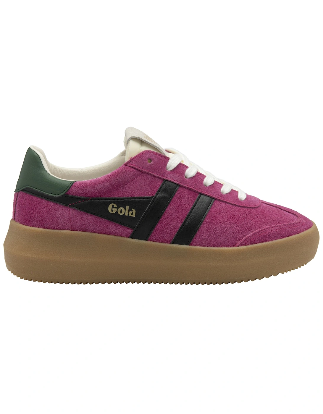 Athena Suede Women's Fuchsia/Black/Evergreen Trainers