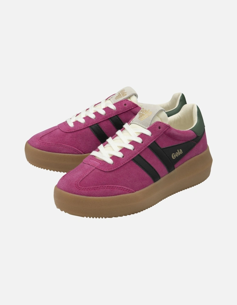 Athena Suede Women's Fuchsia/Black/Evergreen Trainers