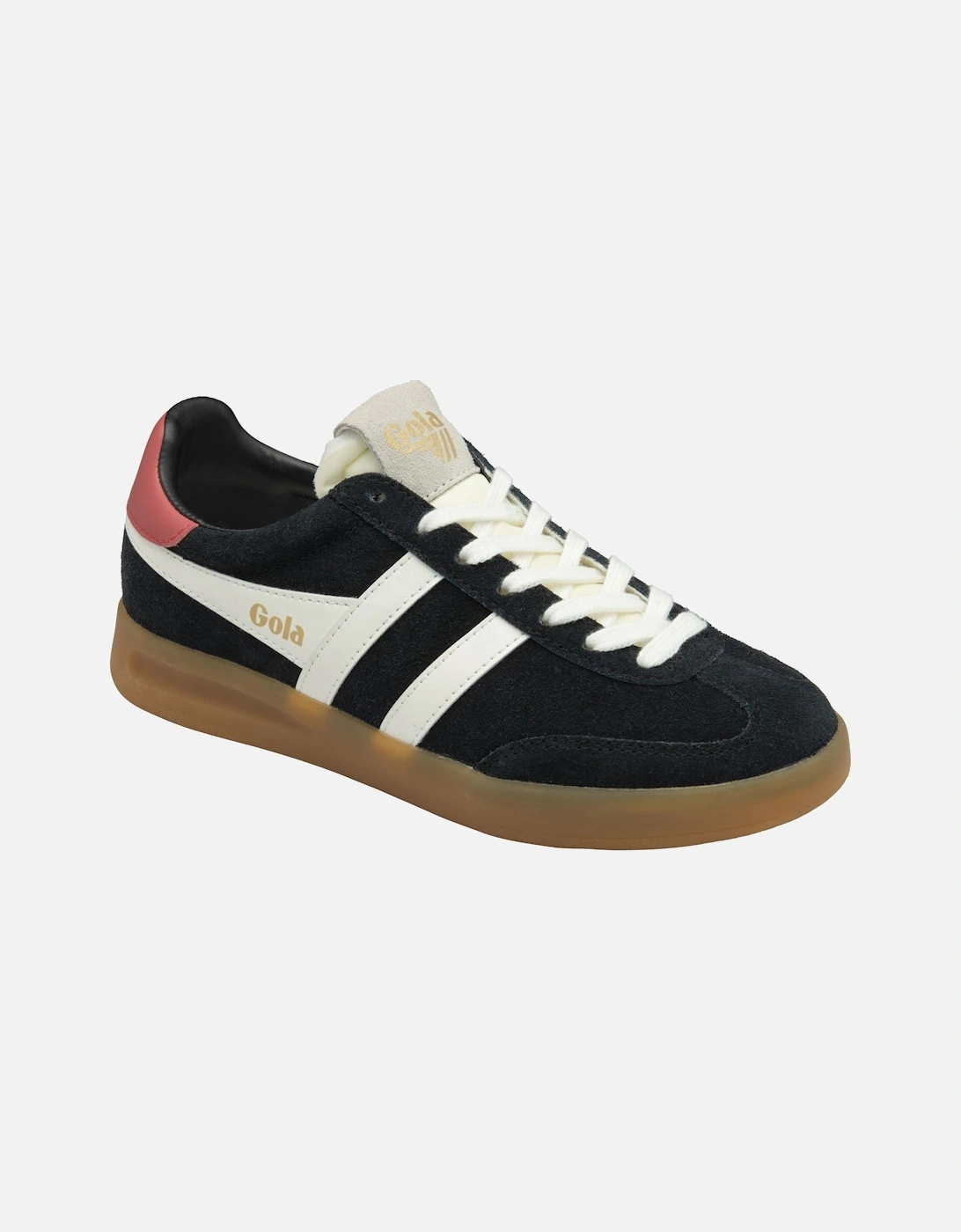 Cyclone Suede Women's Black/Off White/Coral Trainers, 6 of 5