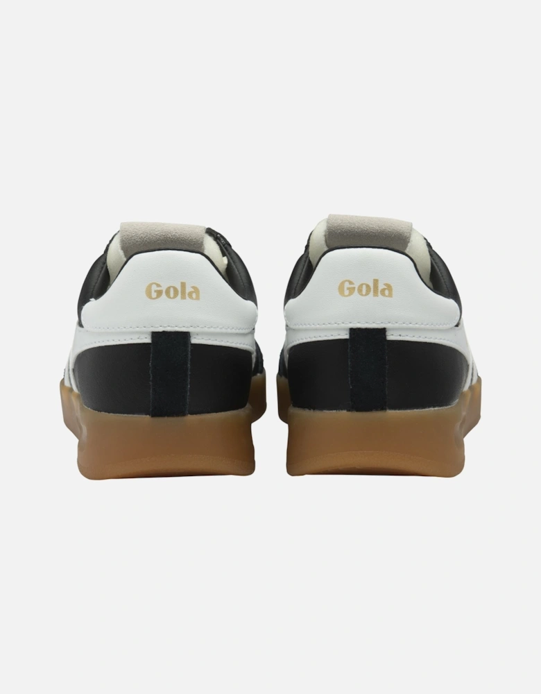 Cyclone Leather Women's Black/White/Gum Trainers