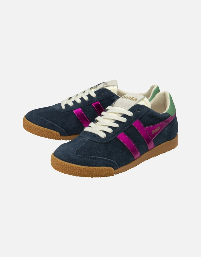 Elan Glitz Suede Women's Navy/Fuchsia/Emerald Trainers