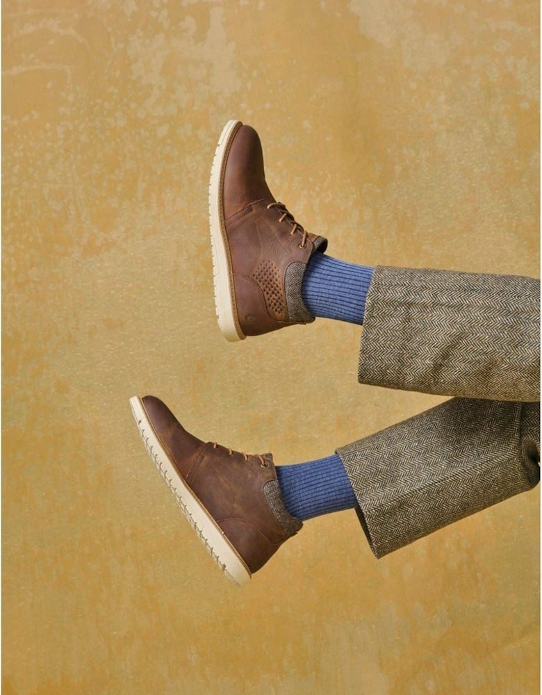 Jenson Leather Men's Tan Ankle Boots
