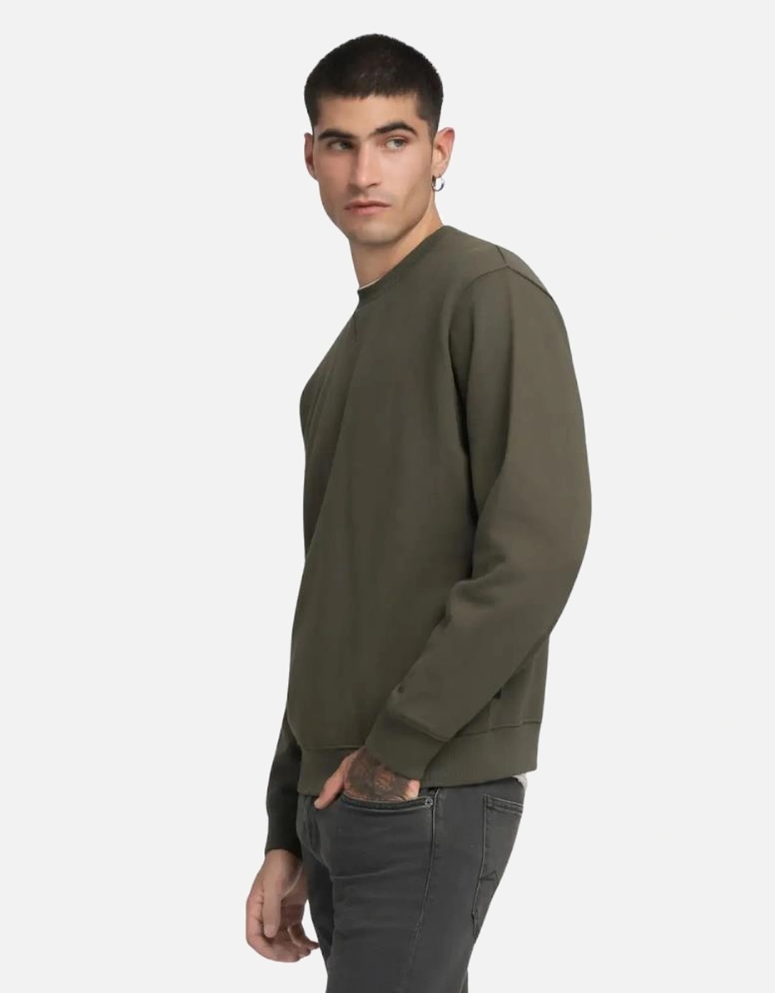 Premium Basics Sweat - Mud Green