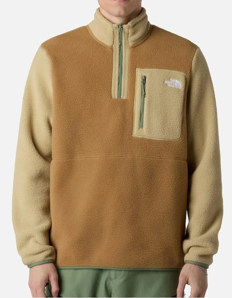 TNF M Yumiori 1/4 Zip Fleece - Utility Brown/Khaki Stone