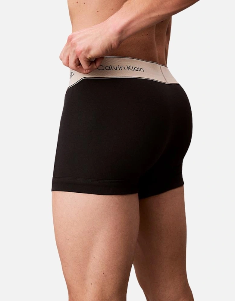 CK Heritage Cotton Stretch Trunk 3PK - Black/Beige