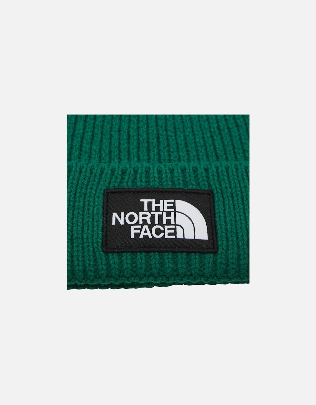 TNF Logo Box Cuffed Beanie - Evergreen