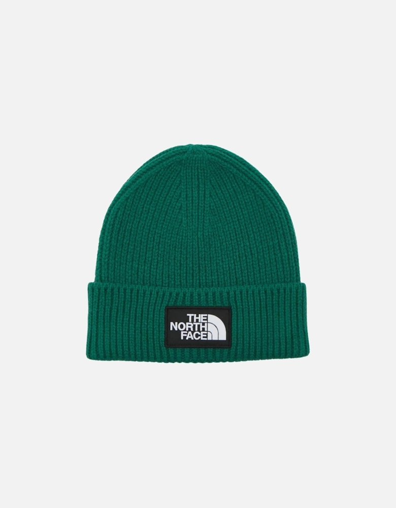 TNF Logo Box Cuffed Beanie - Evergreen