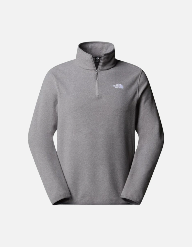 TNF M Glacier Fleece 1/4 Zip - Mid Grey Heather