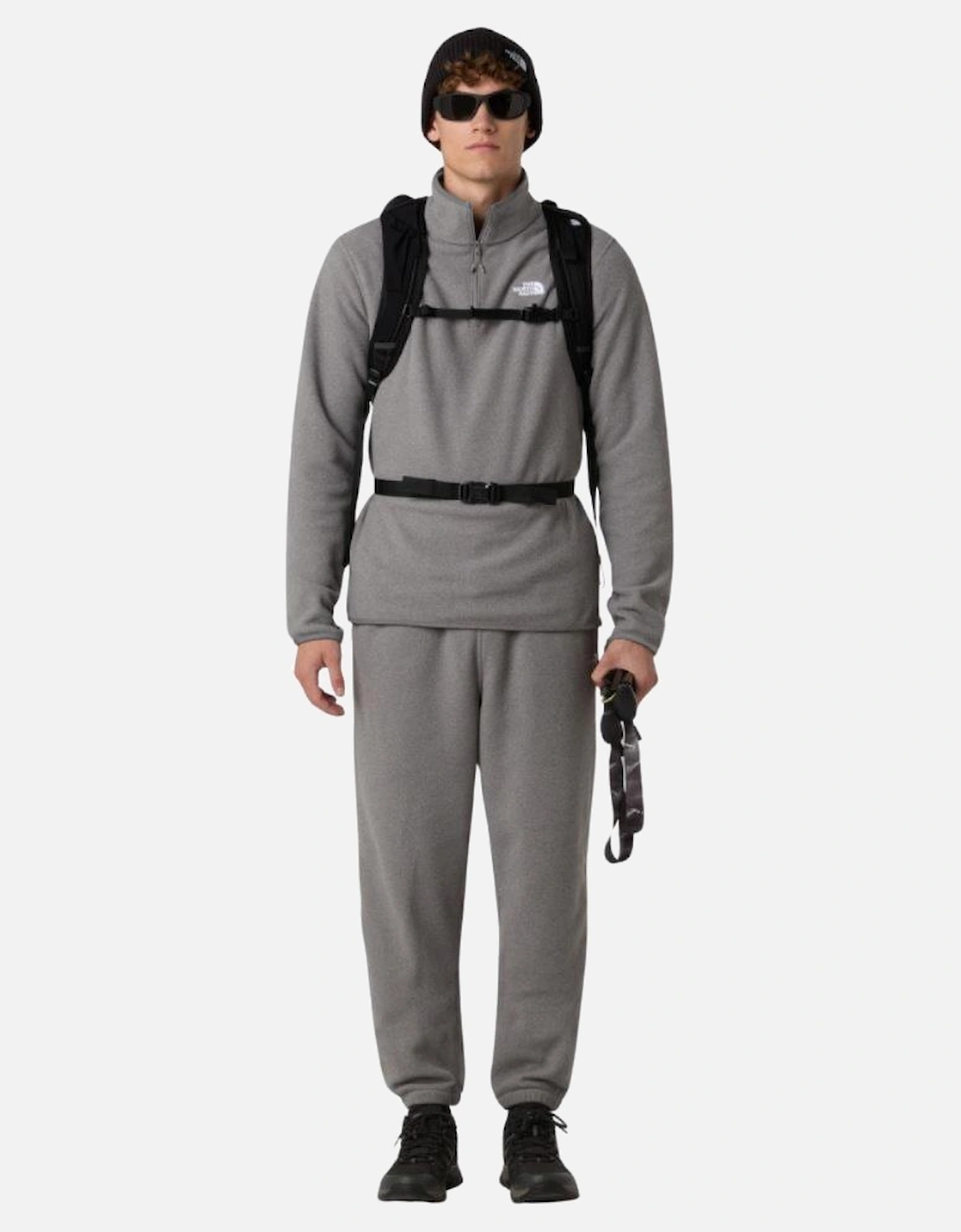 TNF M Glacier Fleece 1/4 Zip - Mid Grey Heather