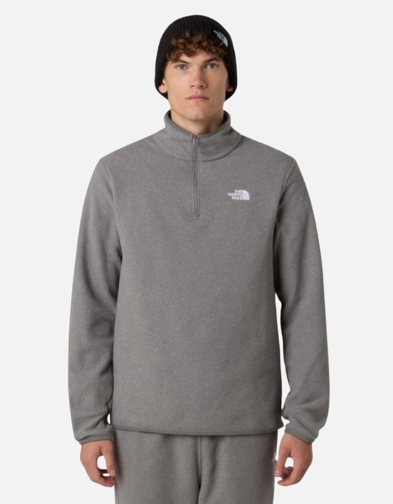 TNF M Glacier Fleece 1/4 Zip - Mid Grey Heather