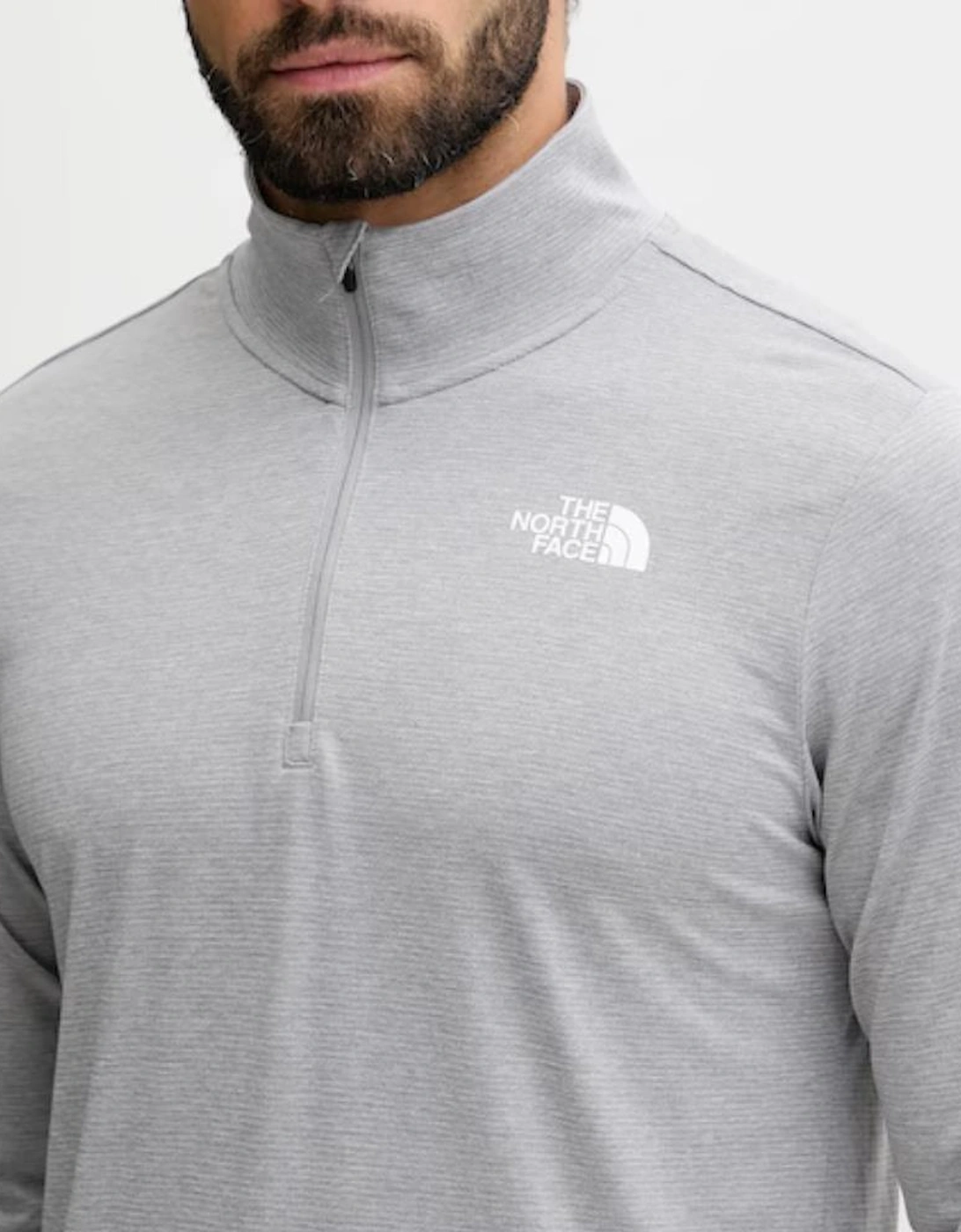 TNF M 24/7 1/4 Zip Tee - Pale Grey Heather