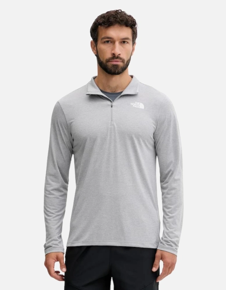 TNF M 24/7 1/4 Zip Tee - Pale Grey Heather