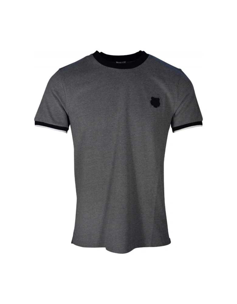 Black Tiger Detail Grey T-Shirt
