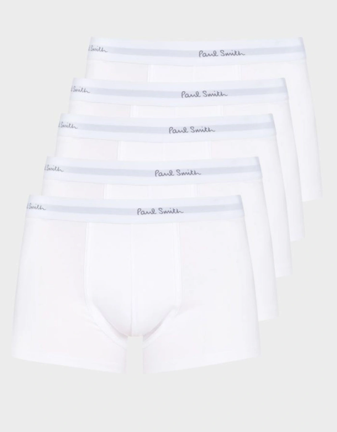 5-Pack Classic Boxer Trunks, White, 5 of 4
