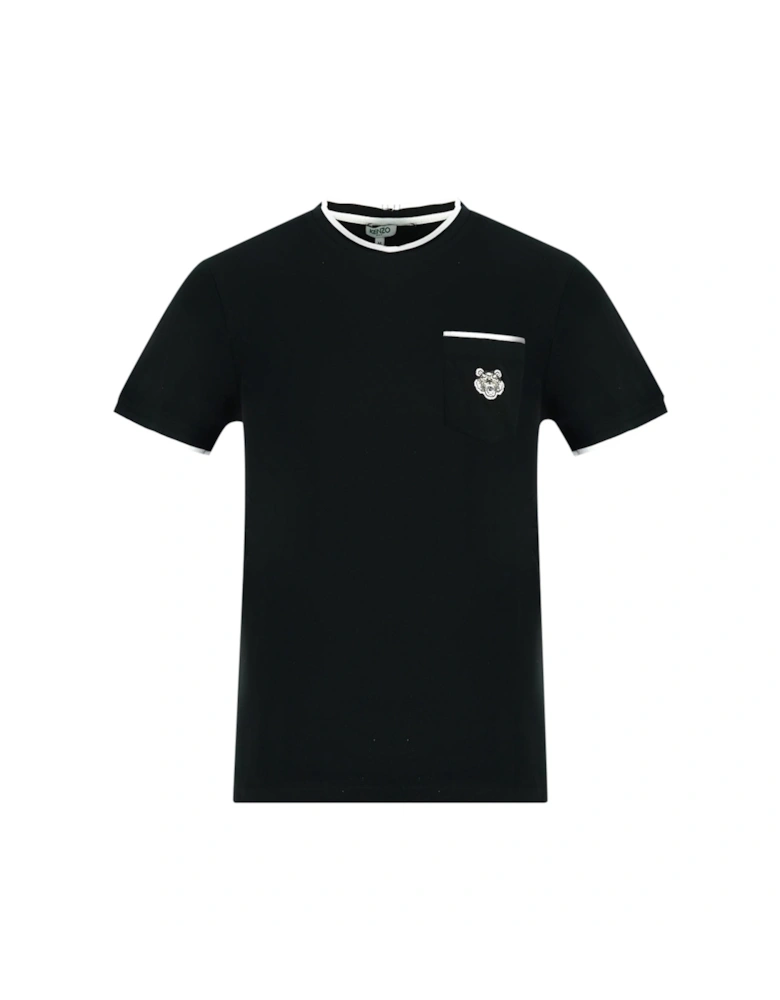 Branded Pocket Logo Black T-Shirt