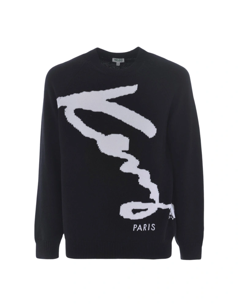 Signature Black Knitted Sweater