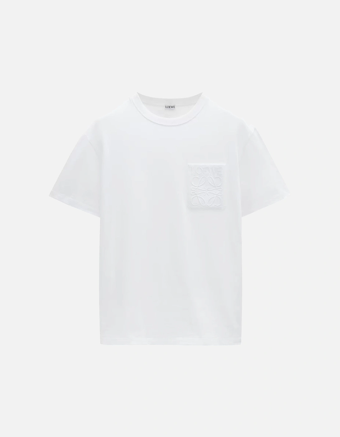 Tonal Logo Relaxed Fit White Pocket T-Shirt, 5 of 4