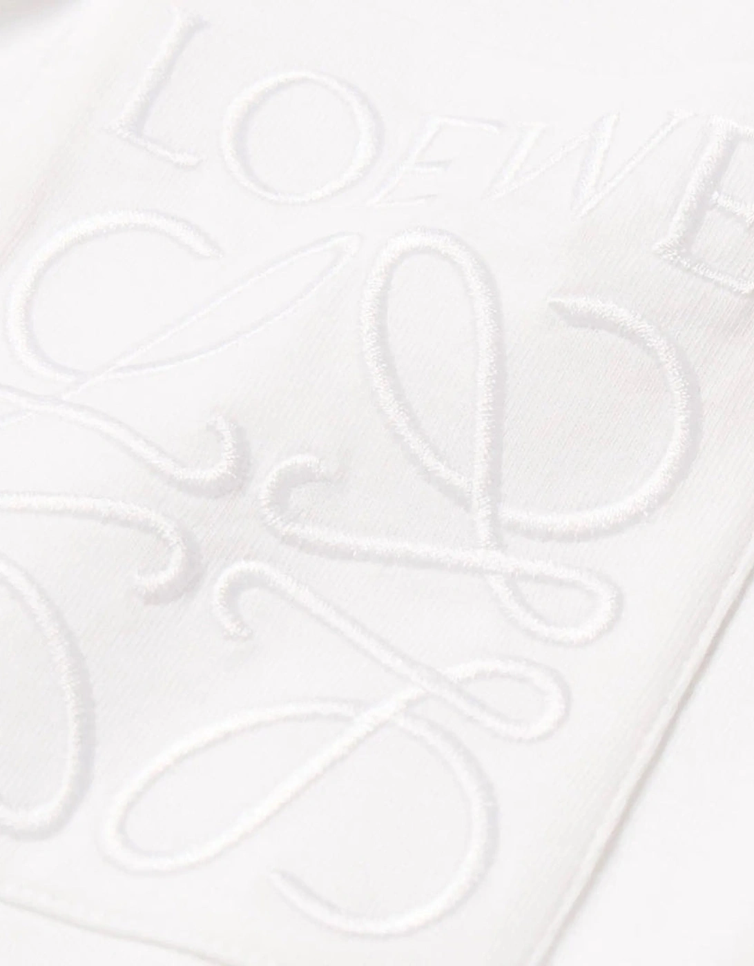 Tonal Logo Relaxed Fit White Pocket T-Shirt