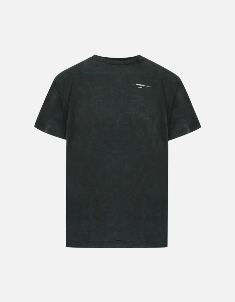Scribble Arrow Logo Faded Black T-Shirt