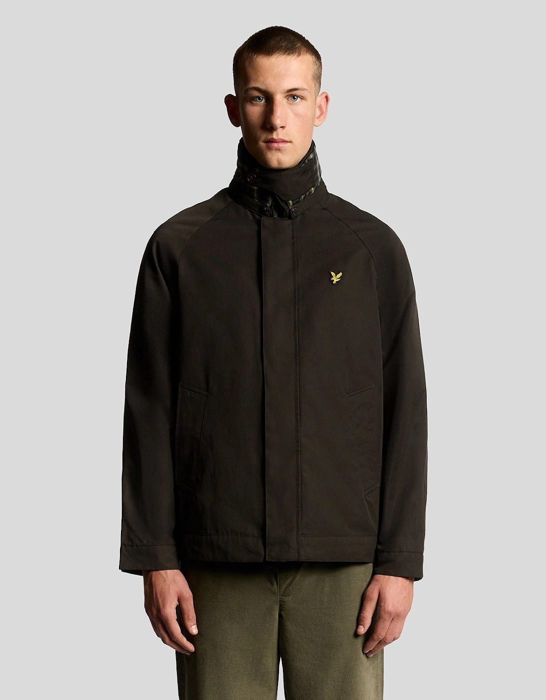 Lyle And Scott Men's Black Tartan Lined Hunting Jacket - Size Regular/36