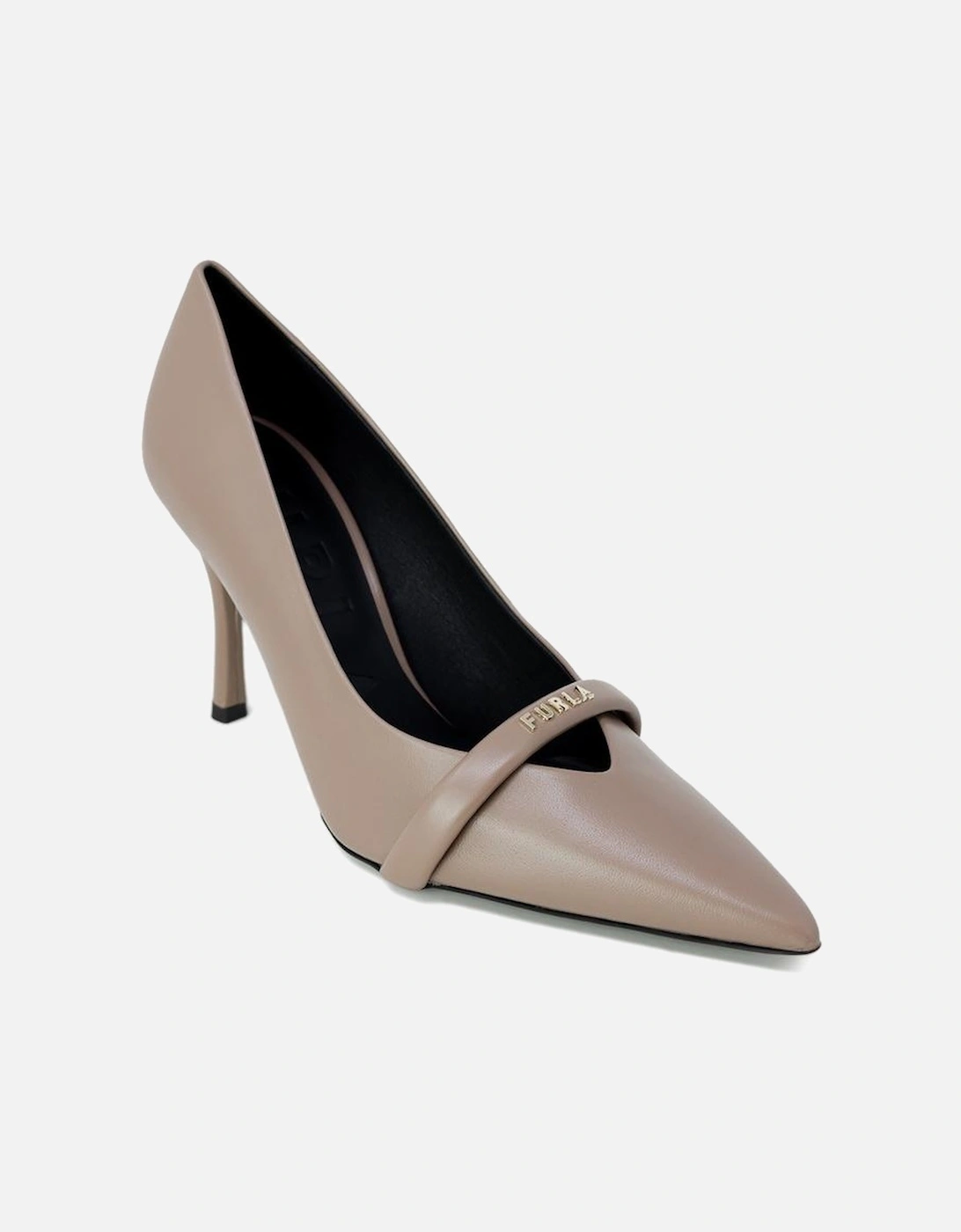 Beige Leather Pumps Women Heels, 4 of 3