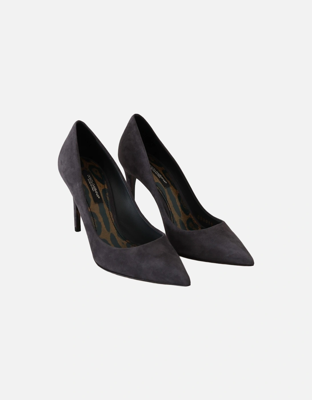 Suede Leather Stiletto Heel Pumps Women - Gray