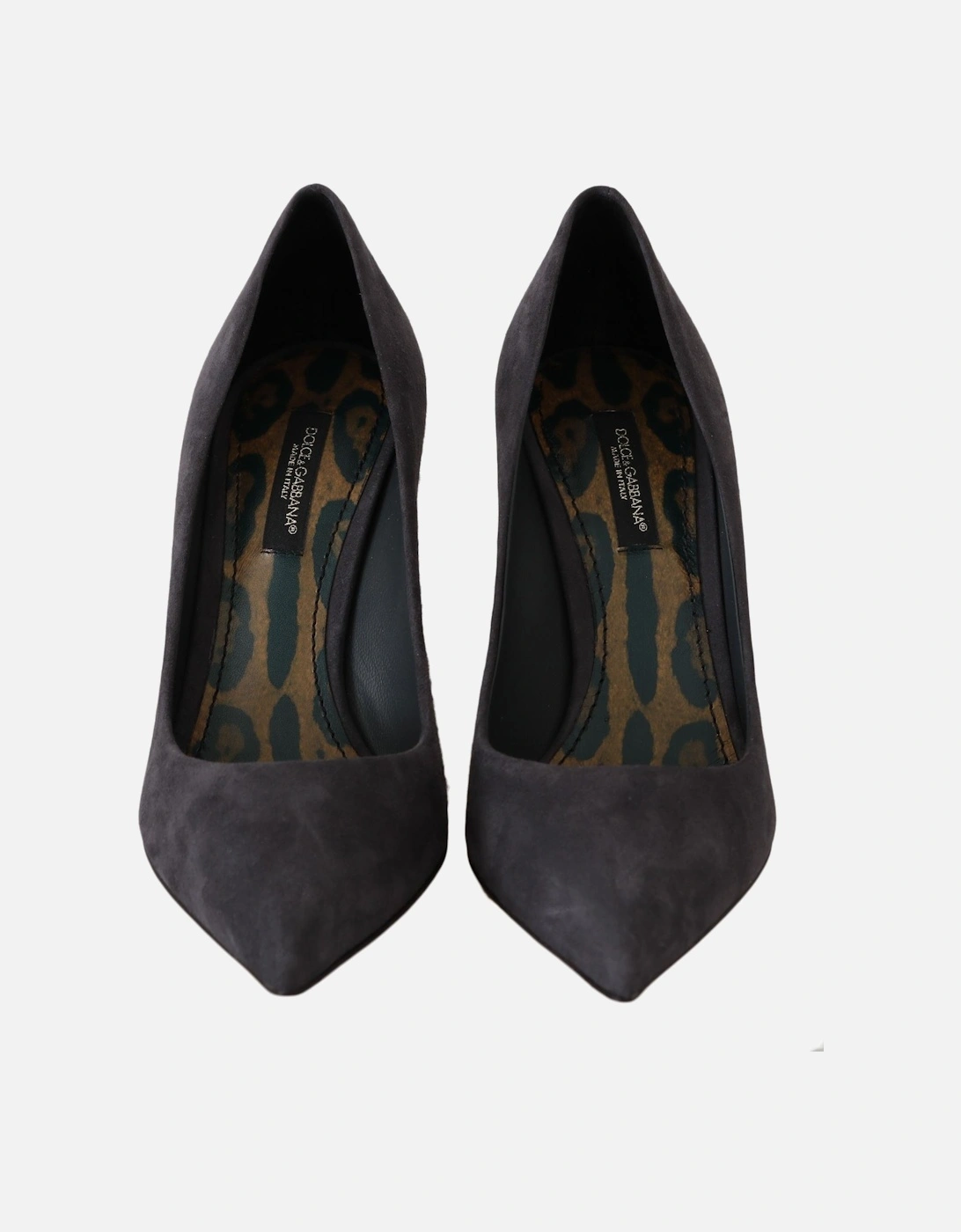 Suede Leather Stiletto Heel Pumps Women - Gray