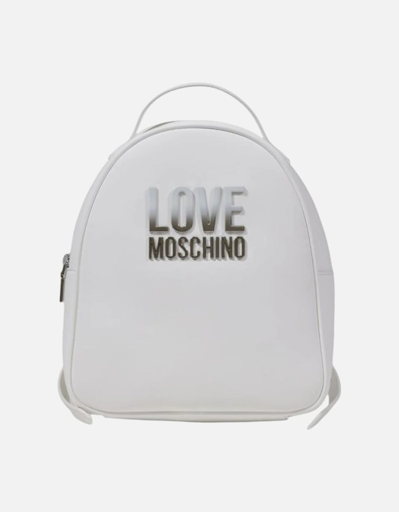 Designer Polyurethane Womens Backpack - White