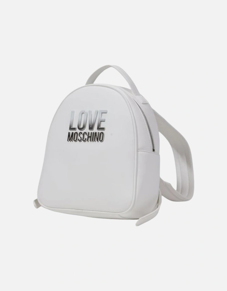 Designer Polyurethane Womens Backpack - White