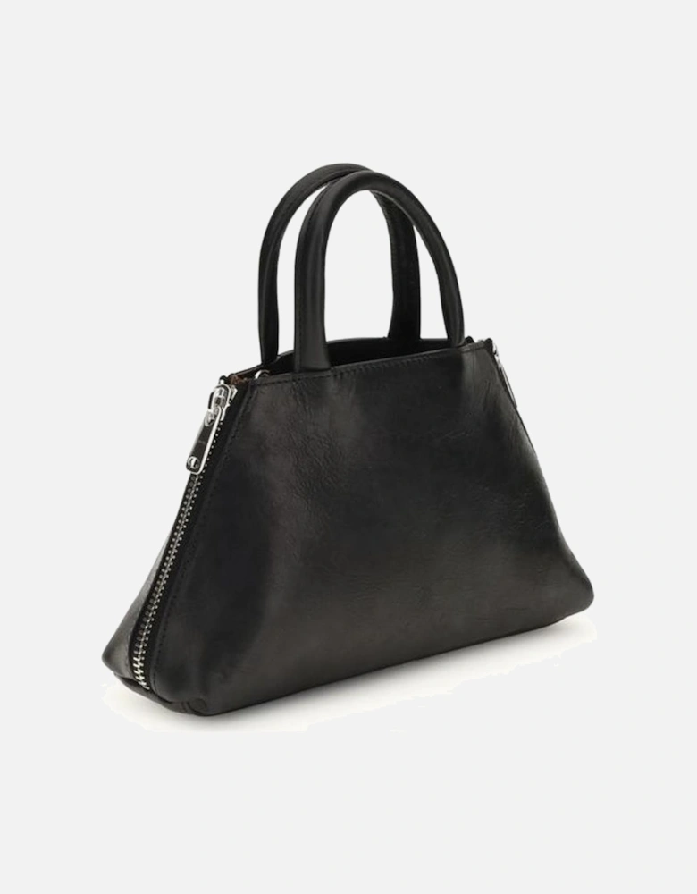 Leather Buckle Strap Ankle Boots Women - Black Shoulder Bags