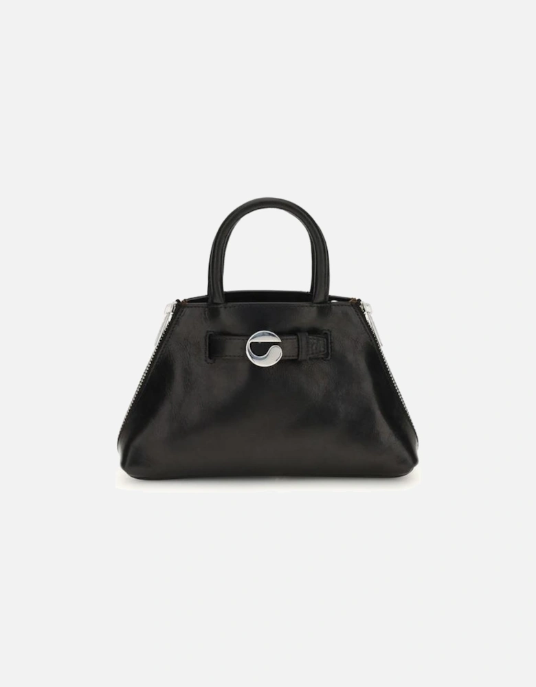 Leather Buckle Strap Ankle Boots Women - Black Shoulder Bags