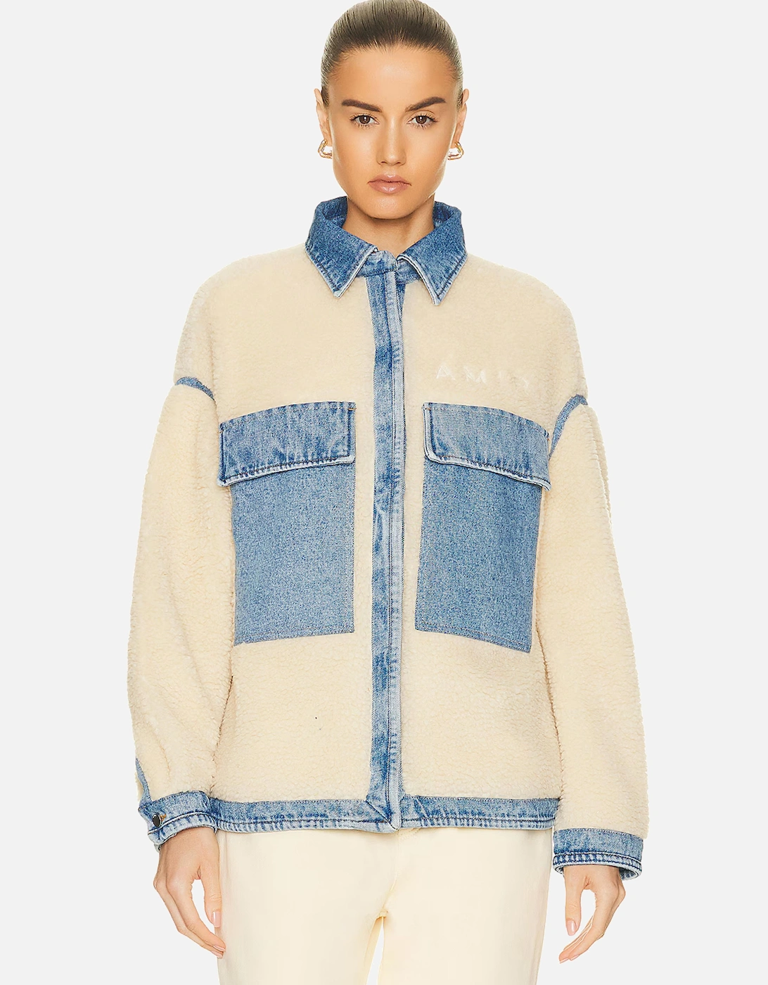 WOMENS WORKWEAR SHERPA JACKET ALABASTER / VINTAGE INDIGO
