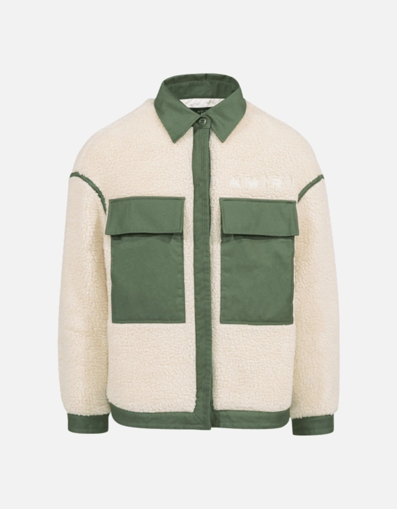 WOMENS WORKWEAR SHERPA JACKET ALABASTER / SAGE
