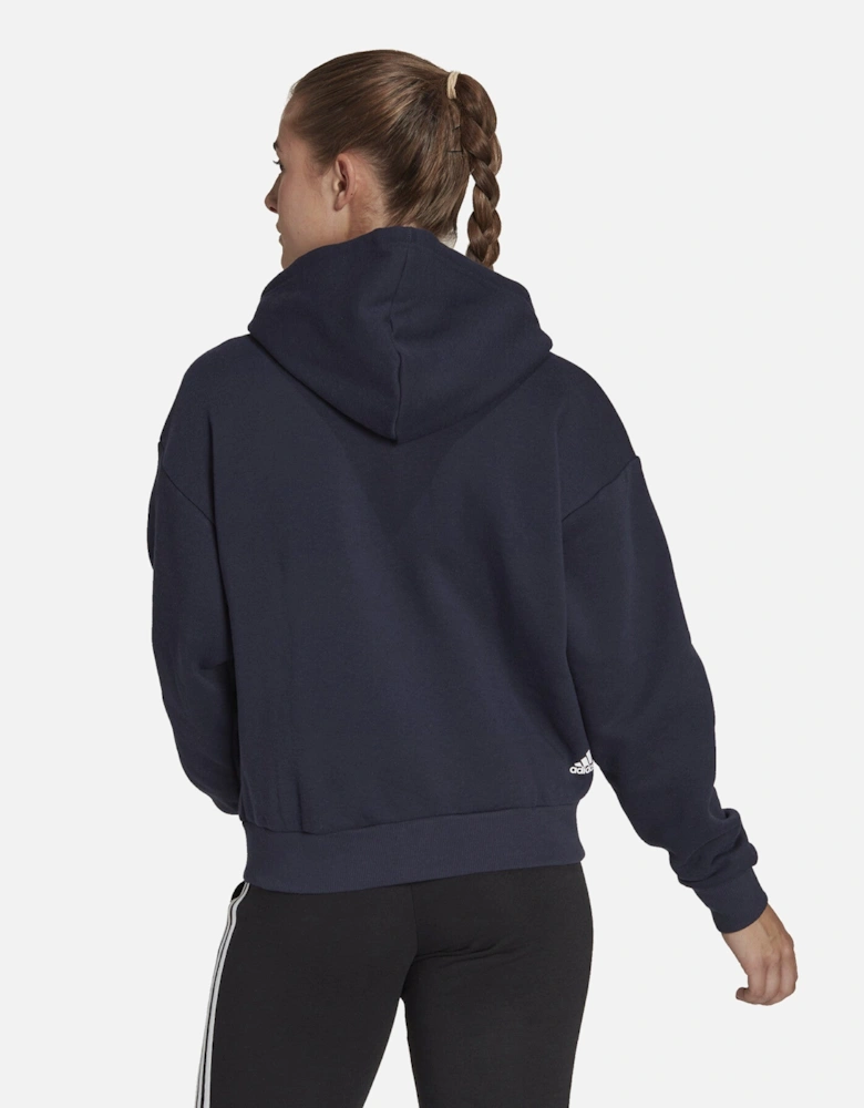 Pinstripe Navy Full Zip Ladies Hoodie