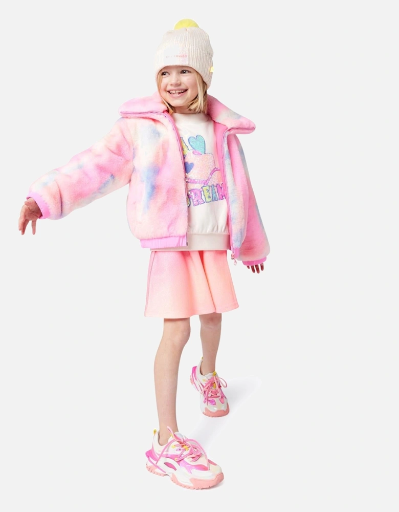 BILLIEBLUSH GIRLS PINK/BLUE SKIRT SET U21371/U21322