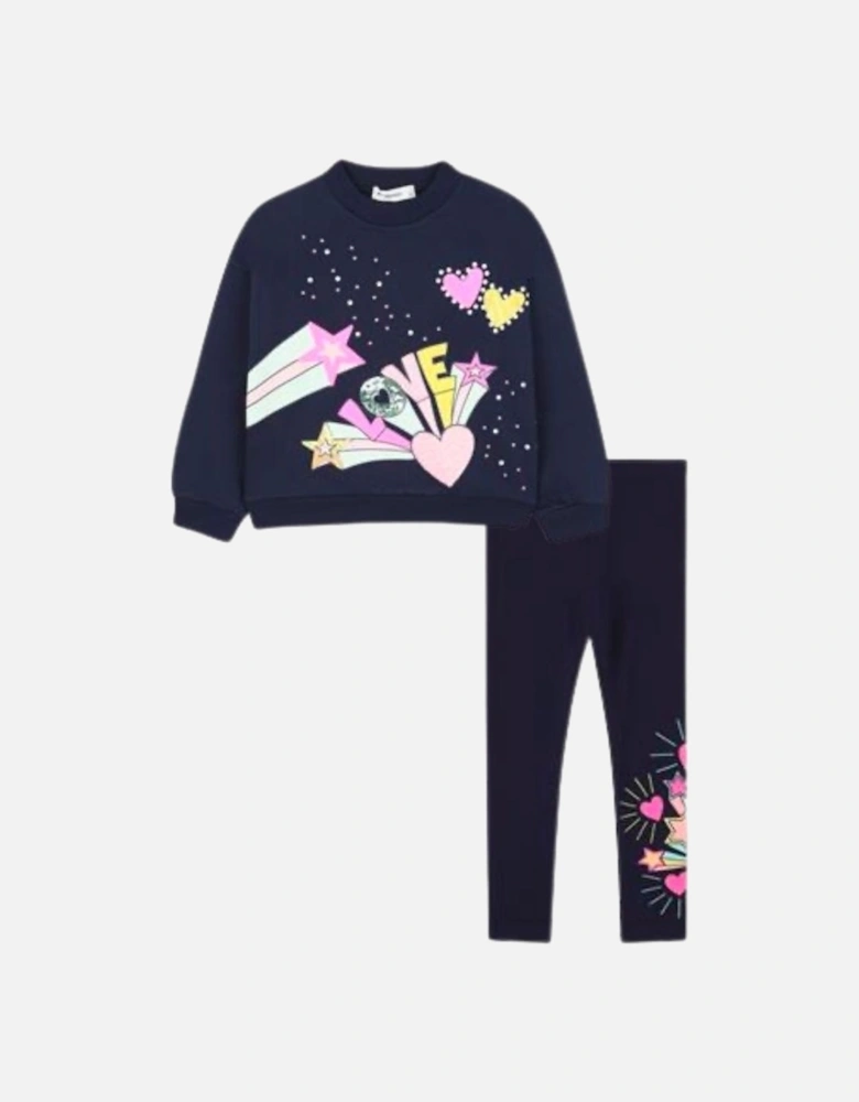 BILLIEBLUSH GIRLS NAVY LEGGINGS SET U21603/U21321