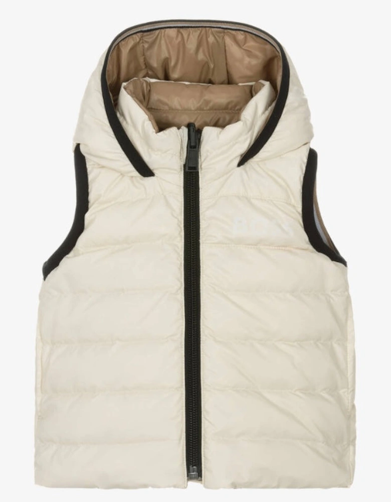BOSS BEIGE BABY/TODDLER BODY WARMER J52474