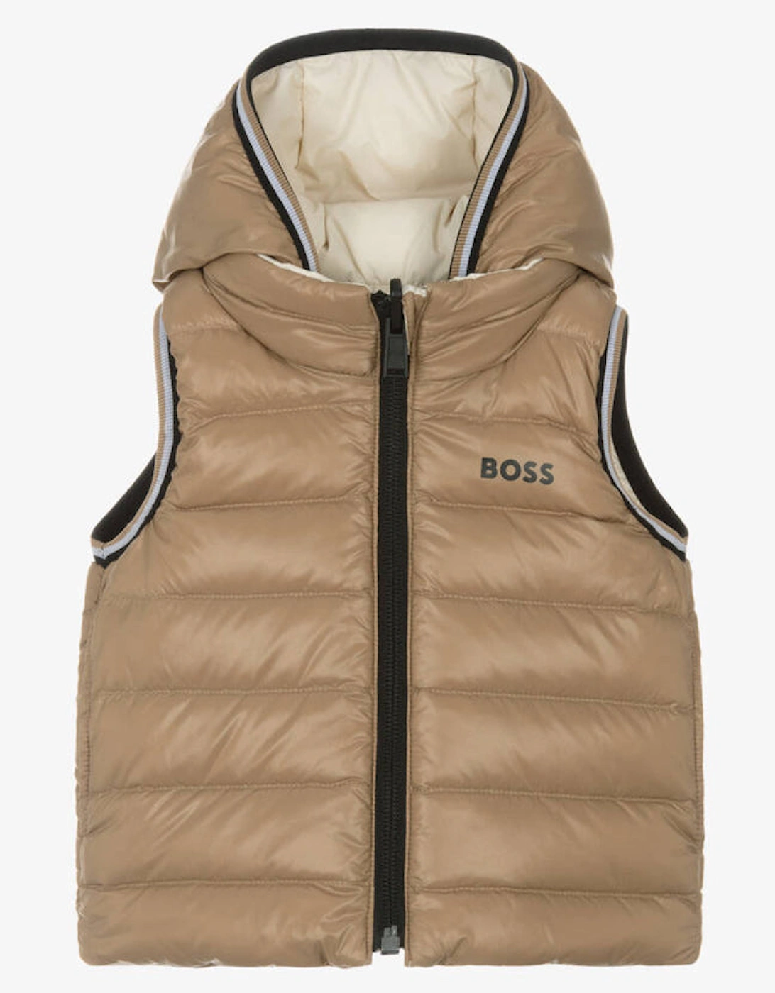 Boy's BOSS BEIGE BABY/TODDLER BODY WARMER J52474 - Brown