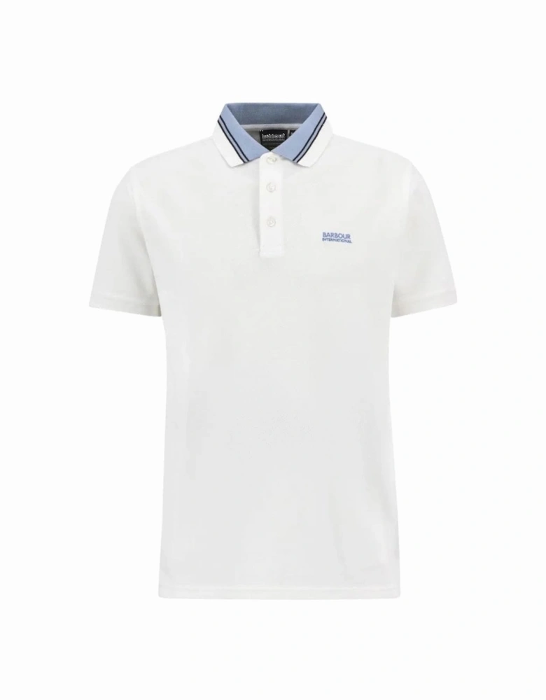 Men's White Bruce Tipped Polo Shirt