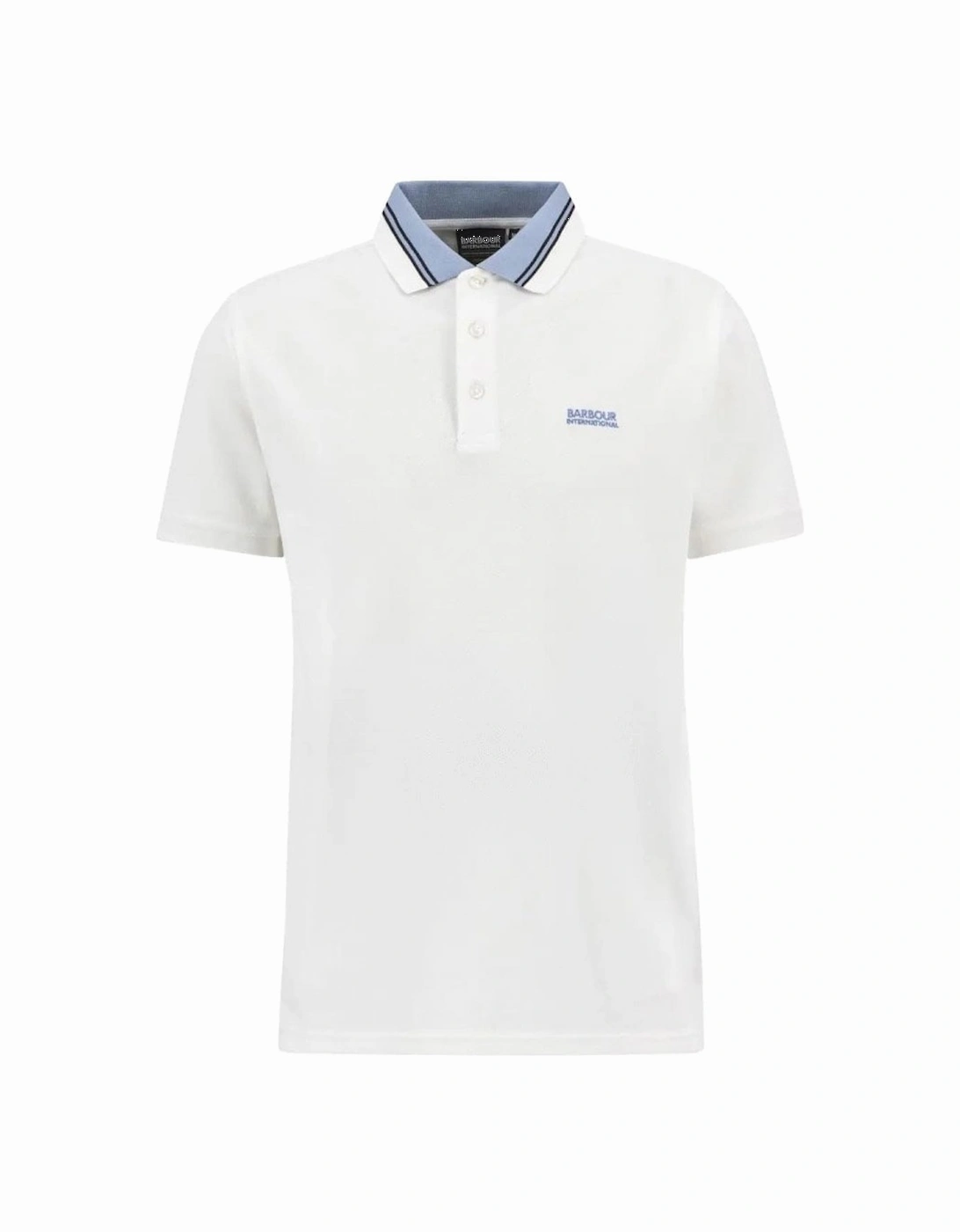 Men's White Bruce Tipped Polo Shirt, 3 of 2