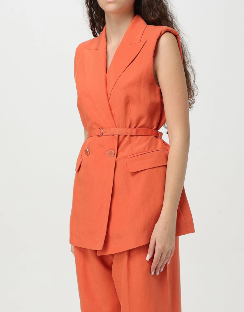 Linen Sleeveless Blazer Vest