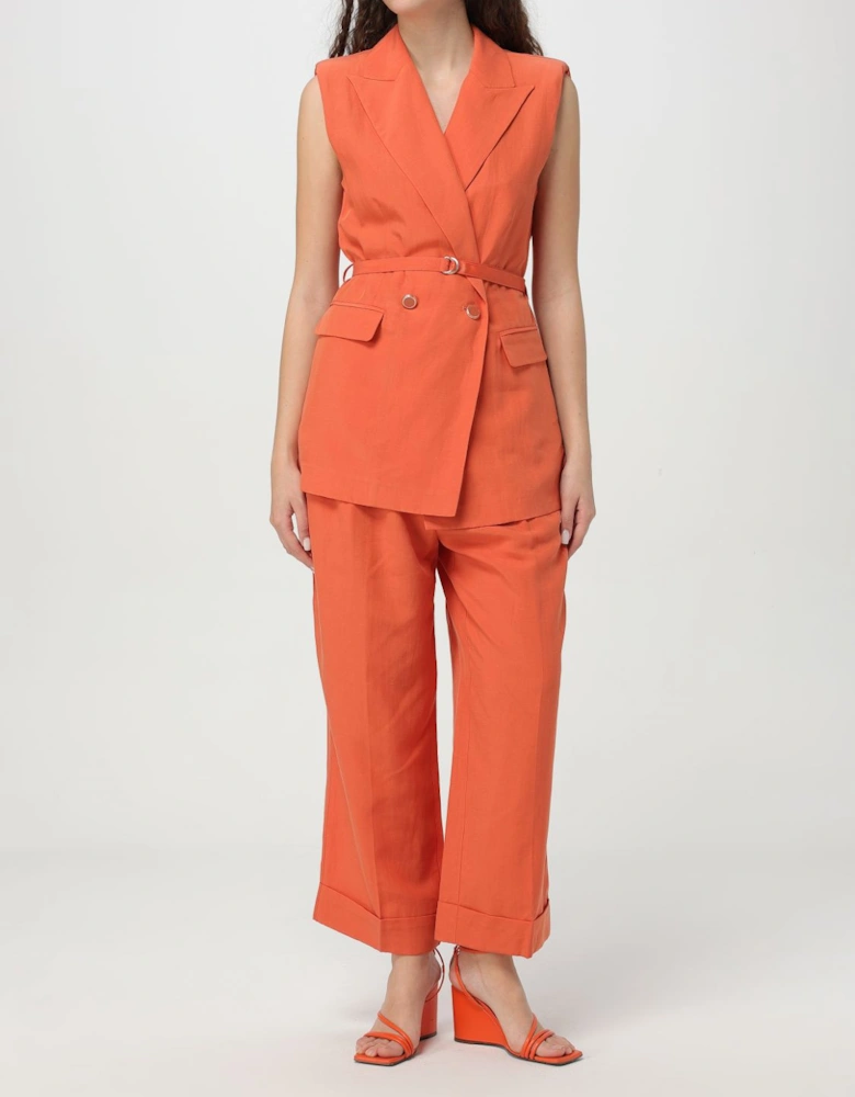 Linen Sleeveless Blazer Vest